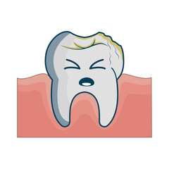 bacteria on teeth illustration