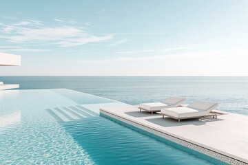 luxury infinity swimming pool, generative ai