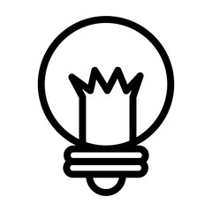 Light bulb line icon. Light, electricity, chandelier, lamp, Edison, current, idea, incandescent lamp, tungsten, lighting. Vector icon for business and advertising