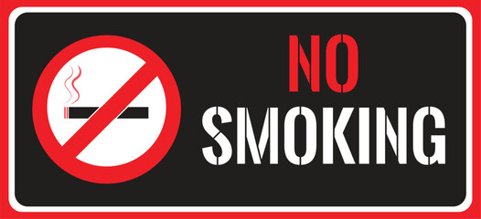 Illustration of no smoking sign on white background