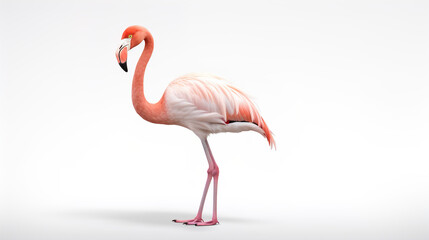 pink flamingo on a white background