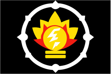 Sustainable electricity symbol. vektor icon illustation
