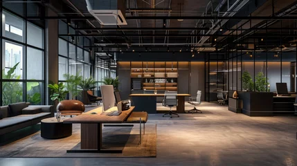 Fotobehang innovative workspaces, modern office room © Onchira