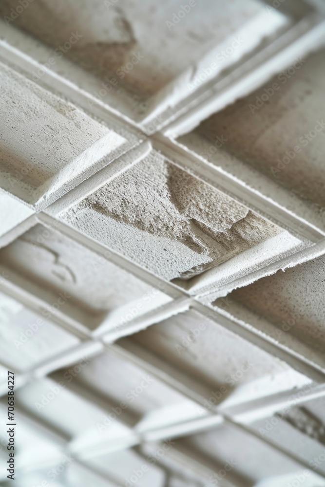 Aufkleber A detailed close-up of the ceiling in a building. This image can be used to showcase architectural details or as a background for design projects