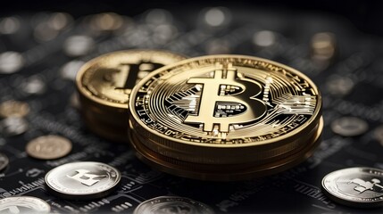 Bitcoin coin, business concept, stock market