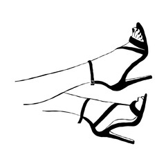 Hight heels on the woman legs