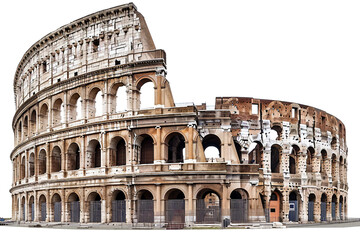 Roman Colosseum isolated on transparent background - Powered by Adobe