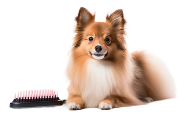 Smart Pet Grooming Simplified with Automatic Brush on White or PNG Transparent Background