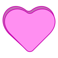 Volumetric heart line icon. Romance, relationships, love, date, compliment. Vector icon for business and advertising