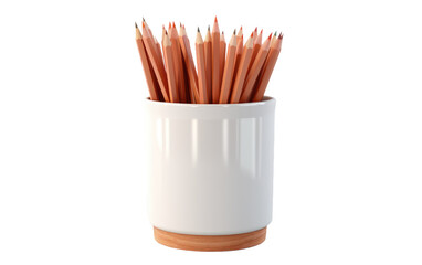 Creating Artistry with Classic Wooden Pencils on White or PNG Transparent Background