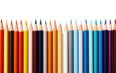 The Colorful Array of Mechanical Pencils on White or PNG Transparent Background
