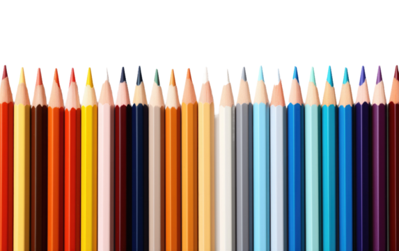 The Colorful Array of Mechanical Pencils on White or PNG Transparent Background