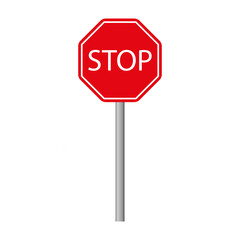 Road sign stop line icon. Sign, signal, stop, tap, prohibition, brick, car, traffic light, traffic, parking. Vector icon for business and advertising
