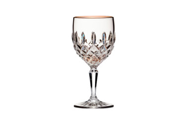 Drinking Delight in the Prism of a Crystal Wine Glass on White or PNG Transparent Background