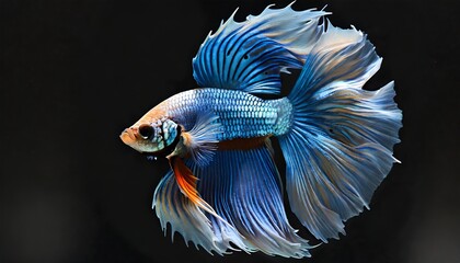 Fototapeta premium Blue fish in aquarium 