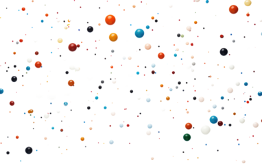 A Serene Journey through Flowing Points on White or PNG Transparent Background