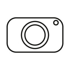 Camera line icon. Flash, snapshot, lens, film, lens, zenith, frame, model, landscape. Vector icon for business and advertising