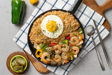 Kimchi fried rice, steak, Toshisal steak, fried rice, pork belly, Vienna, kimchi fried rice, carbonara, webfoot octopus, Fried shrimp. Fried shrimp