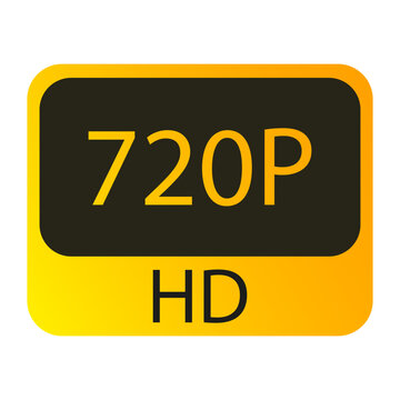 Quality 720P HD line icon. Resolution, image, camera, display, photo, matrix. Vector icon for business and advertising