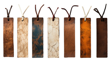 Artisanal Touch in Handmade Paper Bookmarks on White or PNG Transparent Background