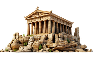Fototapeta premium Unveiling the Stories within a Historical Landmark on White or PNG Transparent Background