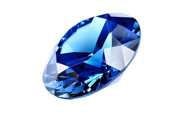 Blue Gemstone isolated on transparent background