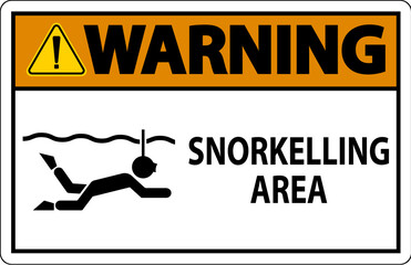 Water Safety Sign Warning -Snorkeling Area