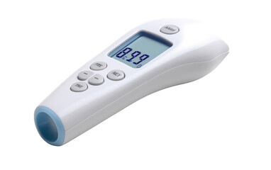 The Precision of an Infrared Forehead Thermometer on White or PNG Transparent Background