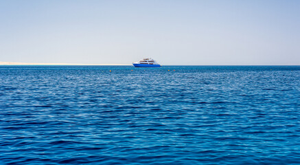 one pleasure boat in the Red Sea in Egypt
