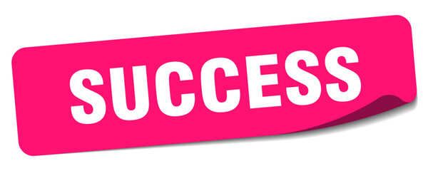 success sticker. success label
