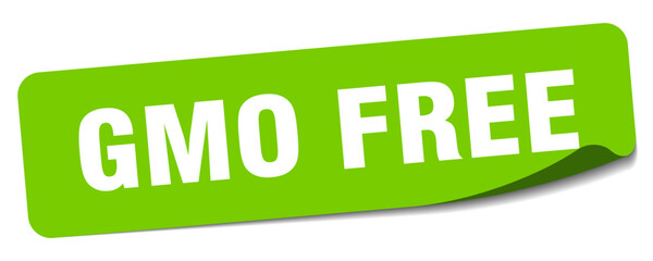 gmo free sticker. gmo free label - obrazy, fototapety, plakaty
