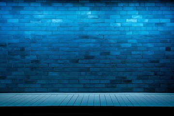 Blue Elegance: Enhancing Visuals with a Brick Wall Backdrop