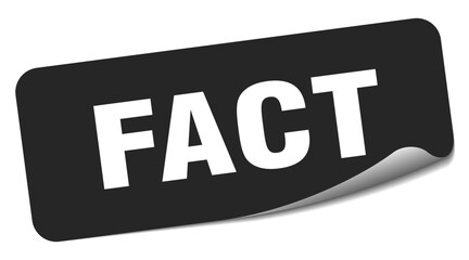 fact sticker. fact label