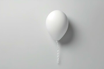 White balloon on a blank background. Generative AI