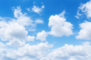 Naklejka na ściany i meble Blue sky with white cloud background
