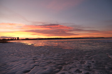 Obraz premium sunset at the beach