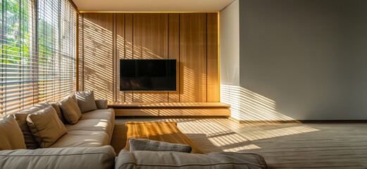 Modern living room interior design with furniture