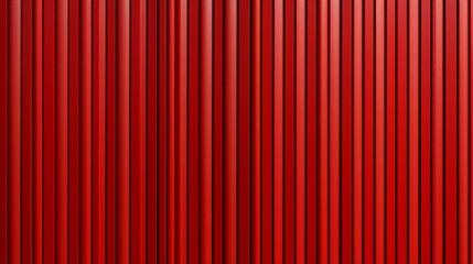 Vibrant seamless striped texture: red metal panel wall background - high-quality stock image