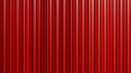 Vibrant seamless striped texture: red metal panel wall background - high-quality stock image