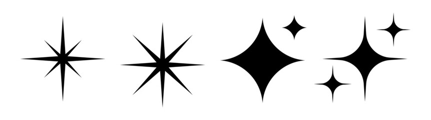 Set of stars line icon. Sky, night, space, constellation, starfall, telescope, firmament, radiance. Vector icon for business and advertising © Татьяна Лобачова