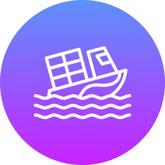 Fototapeta premium Boat Sink Icon