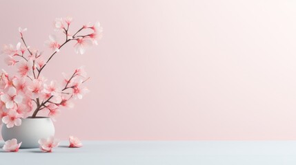 Minimalistic backdrop with a soft pastel color theme  AI generated illustration