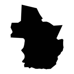 Gao region map, administrative division of Mali. Vector illustration.
