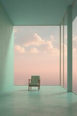 Soft and soothing empty scene with minimal distractions  AI generated illustration