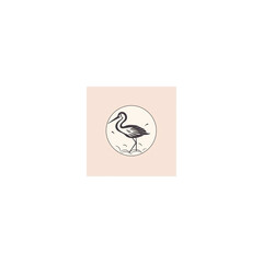 stork line logo minimalist playful