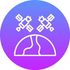 Satellite Earth Icon