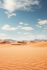 Fototapeta na wymiar Sweeping vista of an empty desert scene AI generated illustration