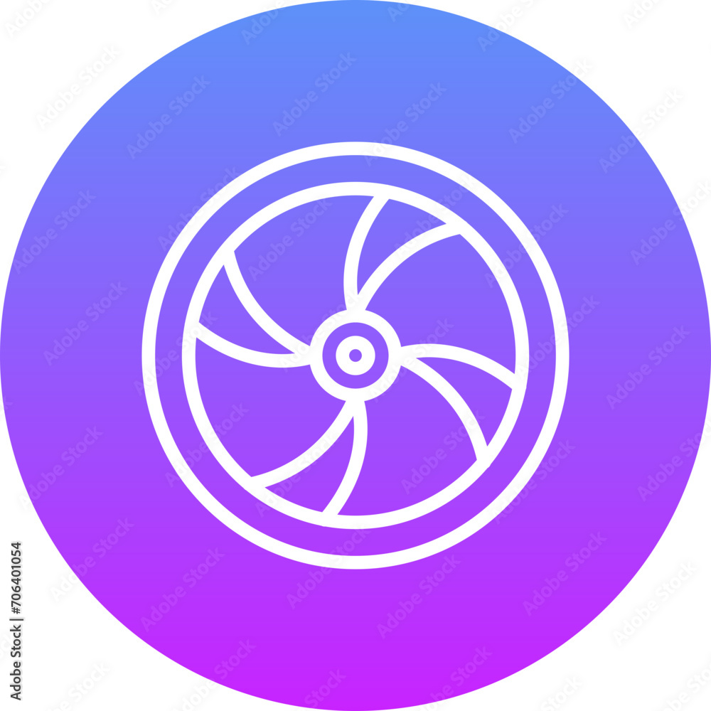 Sticker Wooden Wheel Icon