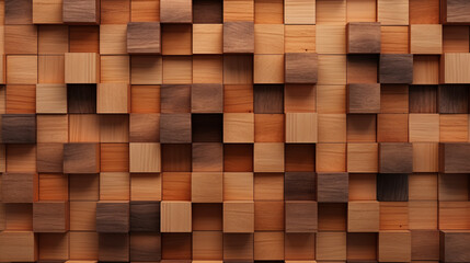 Rustic Charm: Tile Wallpaper with Natural Wooden Background in 3D Render