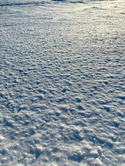 Winter snow. Snow texture Top view of snow. Texture for design. Snowflakes.